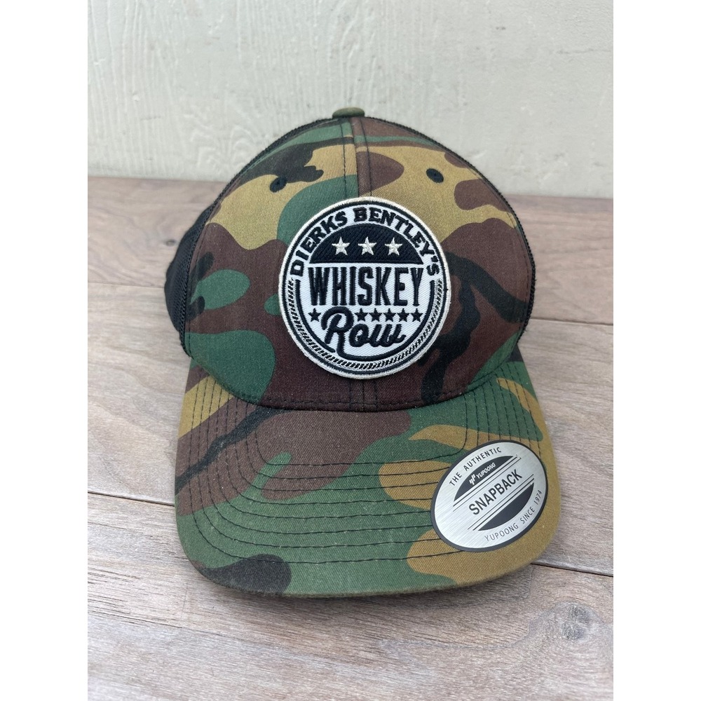 Dierks Bentley Whiskey Row Hat Yupoong Snapback Men's Camo Mesh